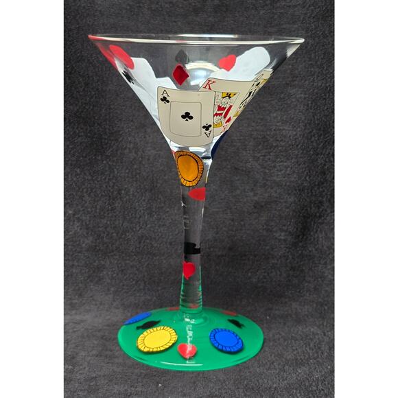 Lolita Love My Martini Pokertini Hand Painted 7oz. Drinking Glass - Picture 4 of 10